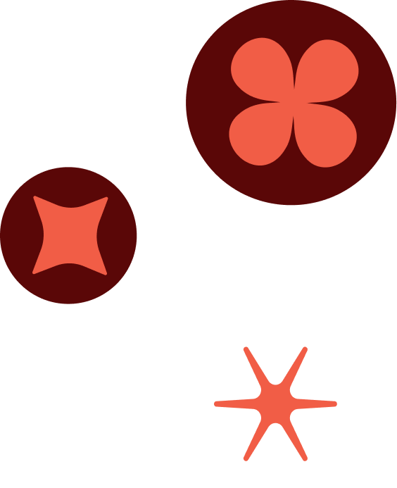 three bookit shapes in circles